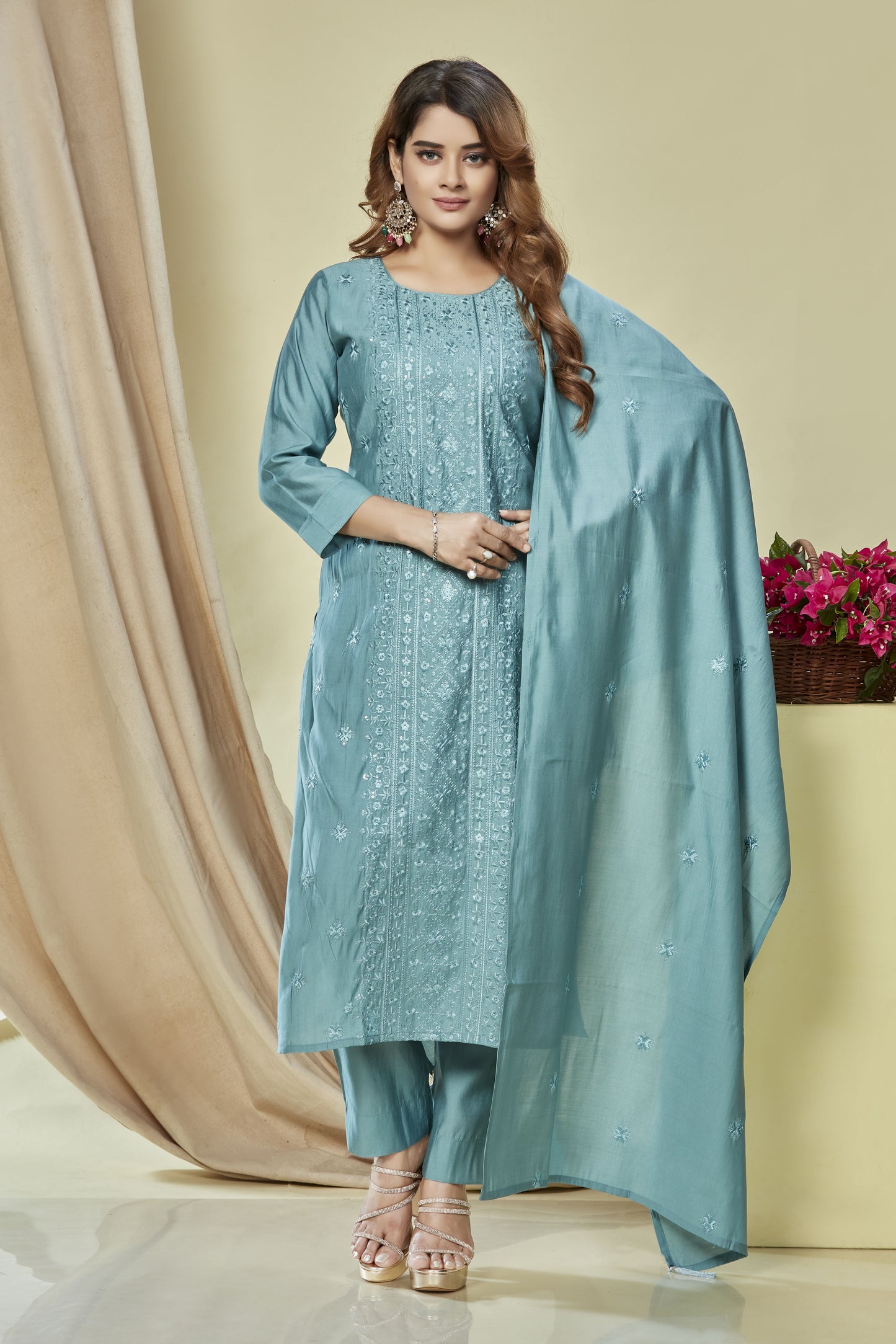 DAYITA Embroidered Suit Set