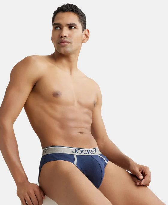 Jockey - 8044 Cotton Rib Solid Brief (Navy Blue)