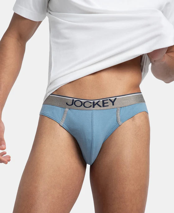 Jockey - 8044 Cotton Rib Solid Brief (Powder Blue)