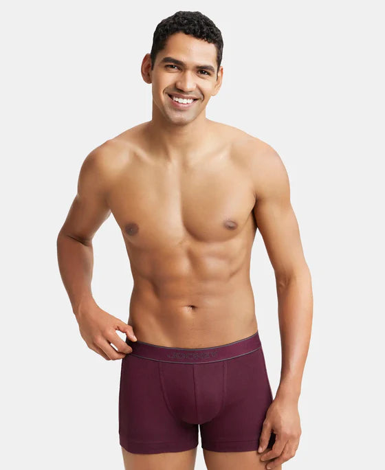 Jockey - 1015 Cotton Rib Solid Trunk (Wine)