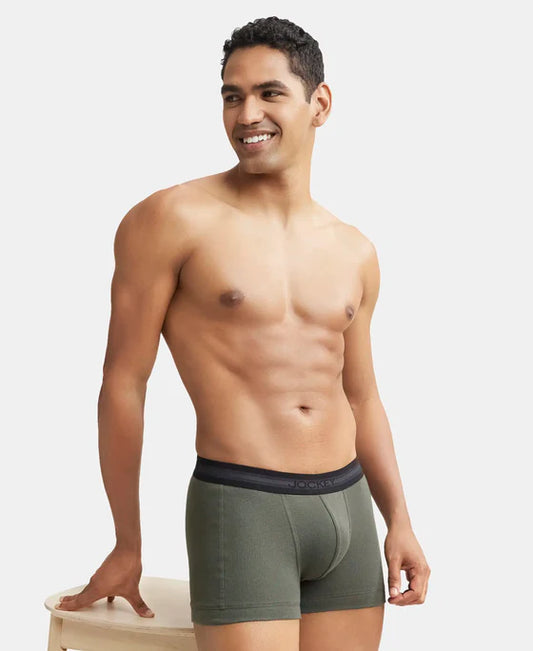 Jockey - 1015 Cotton Rib Solid Trunk (Olive Green)