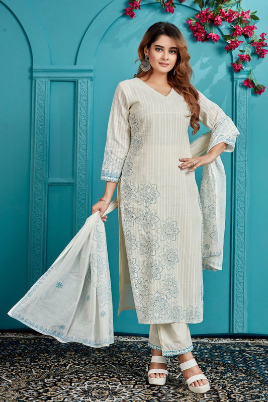 HANITHRA Embroidered Suit Set