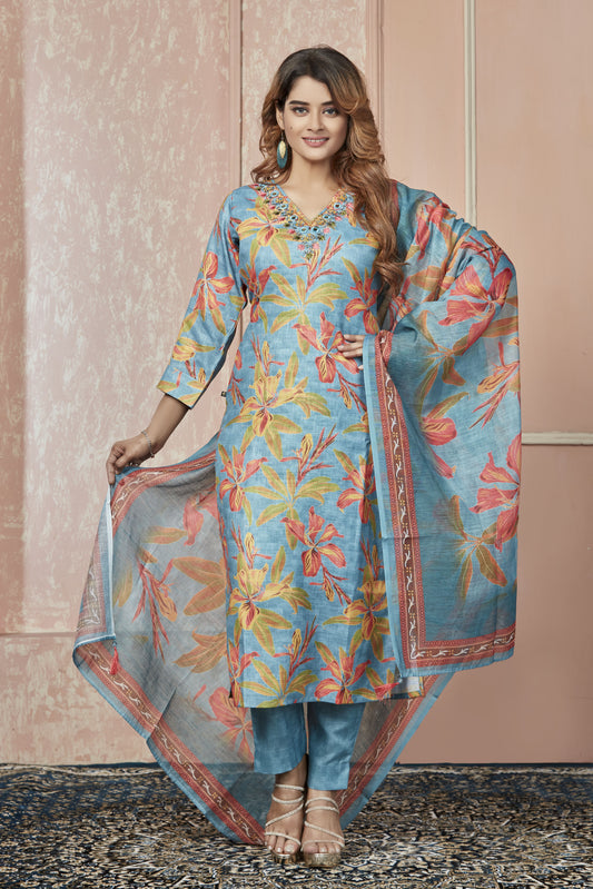AADVITA Embroidered Suit Set