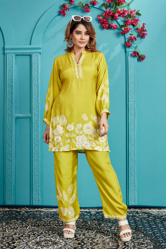 OMNA Embroidered Co-ord Set