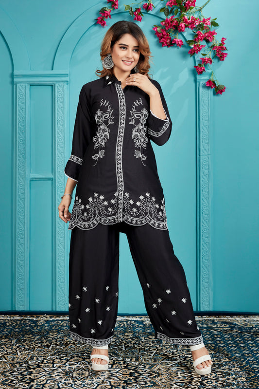 YAHVI Embroidered Co-ord Set