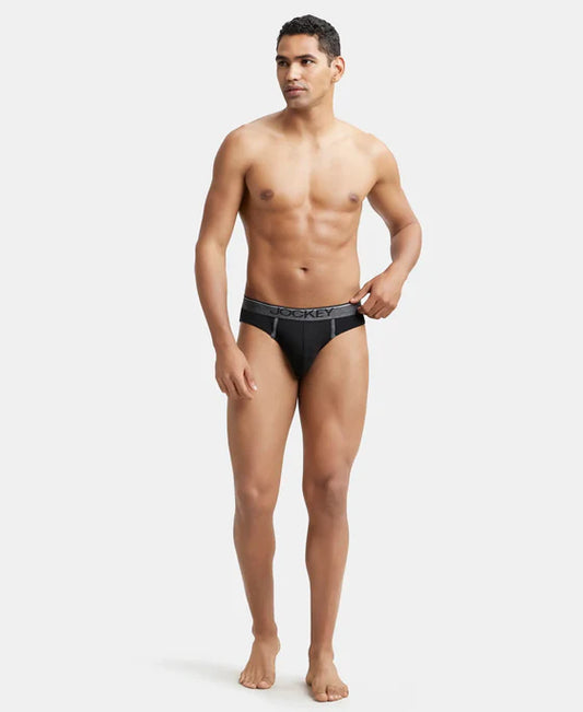 Jockey - 8044 Cotton Rib Solid Brief (Black)