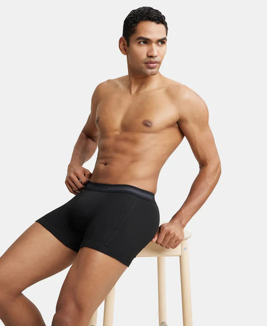Jockey - 1015 Cotton Rib Solid Trunk (Black)