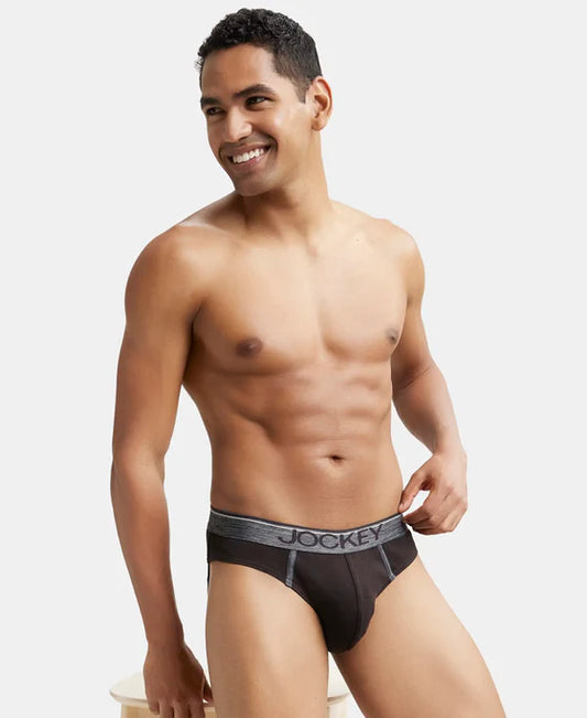 Jockey - 8044 Cotton Rib Solid Brief (Brown)
