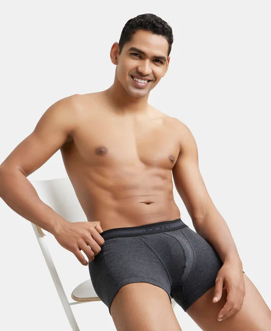 Jockey - 1015 Cotton Rib Solid Trunk (Dark Grey)