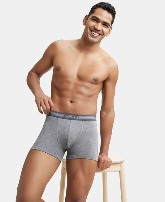 Jockey - 1015 Cotton Rib Solid Trunk (Light Grey)