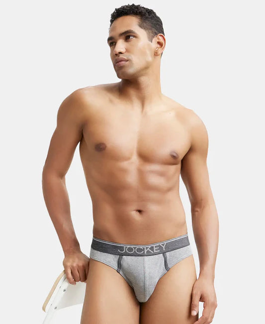 Jockey - 8044 Cotton Rib Solid Brief (Light Grey)