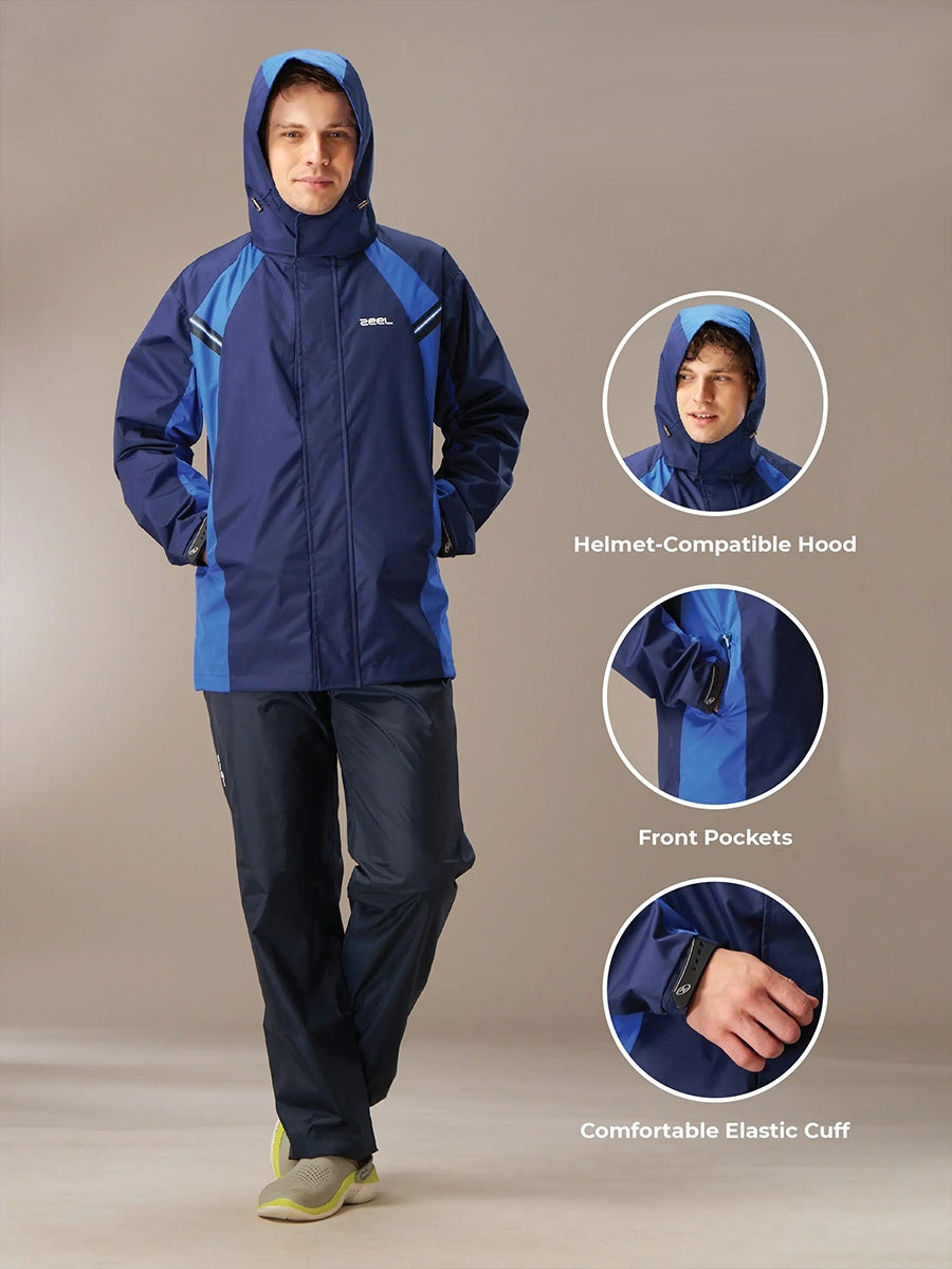 Zeel Go Hike Navy & Blue Rainsuit