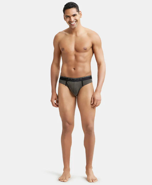 Jockey - 8044 Cotton Rib Solid Brief (Olive Green)