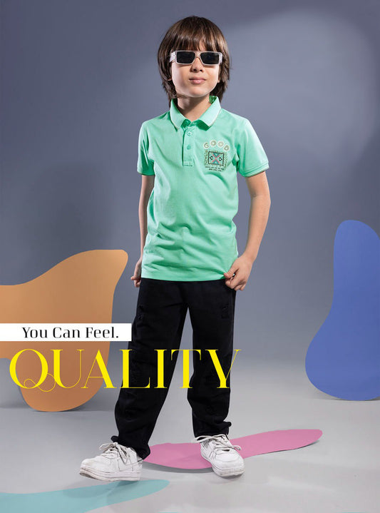 Teal Mercerised Cotton Boy's T-Shirt – Cool, Comfy & Refreshingly Stylish