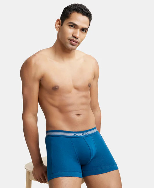 Jockey - 1015 Cotton Rib Solid Trunk (Seaport Teal)