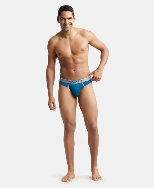 Jockey - 8044 Cotton Rib Solid Brief (Seaport Teal)