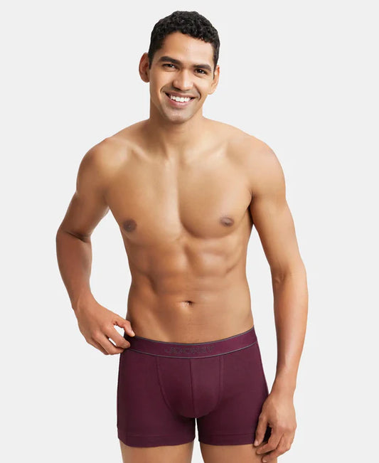 Jockey - 1015 Cotton Rib Solid Trunk (Wine)